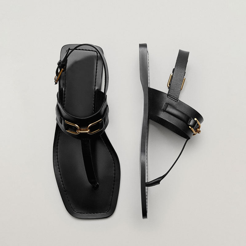 Bodil | Women’s Orthopedic Buckled T-Strap Flat Sandals