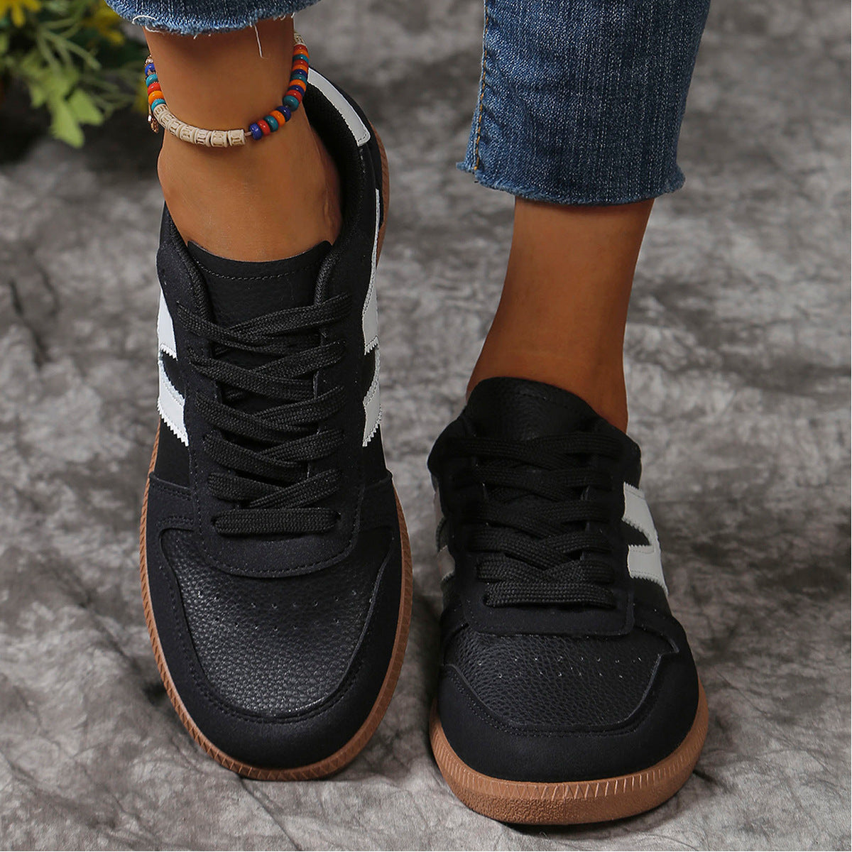 OrthoCare Unique Colorblock Flat Shoes  -