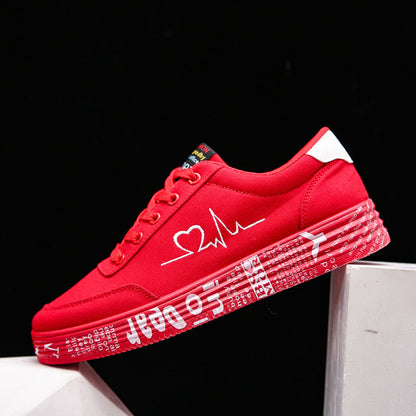 OrthoCare Love Print Canvas Shoes For Couples - Unique And Trendy