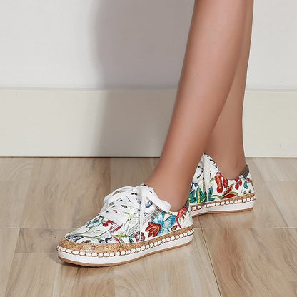 Camila | Orthopedic Floral Canvas Espadrille Sneakers – Lightweight Comfort