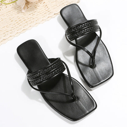Xaria | Women’s Orthopedic Braided Metallic Toe Ring Sandals