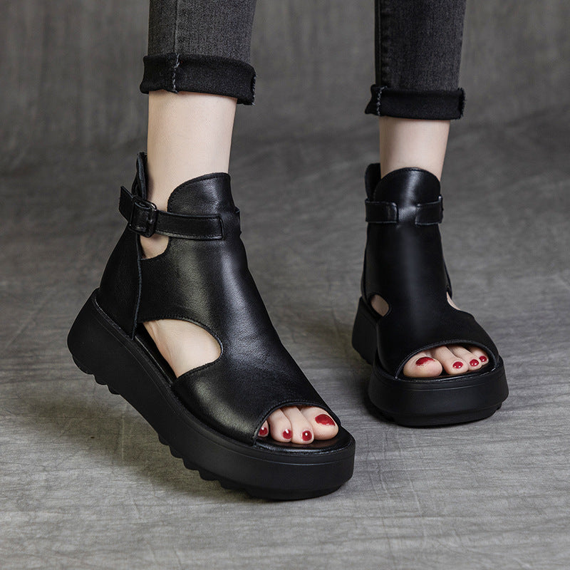OrthoCare Peep-Toe Ankle Boot Sandals