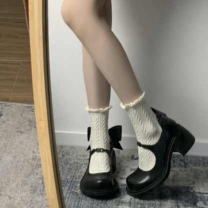 OrthoCare Height Boost Chunky Heel Leather Shoes