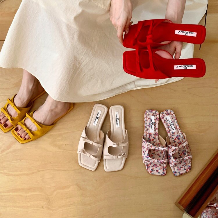 Ondine | Women’s Orthopedic Double Bow Slide Sandals