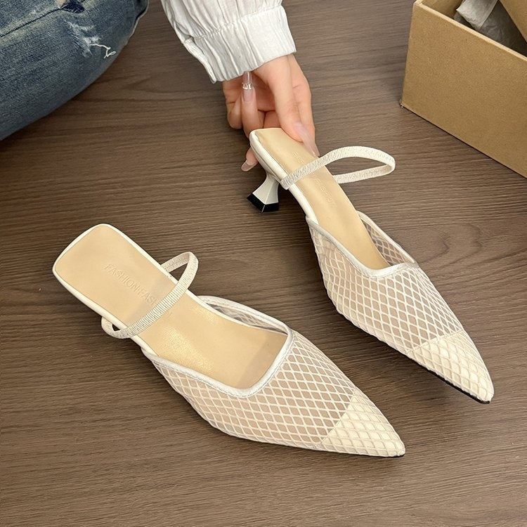 Delyth | Women’s Orthopedic Mesh Pointed Toe Slingback Heels