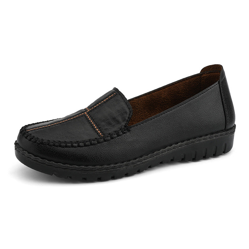 Orthopedic Leather Loafers – Soft Comfort Slip-On Walking Shoes