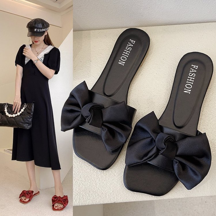 Jirelle | Women’s Orthopedic Oversized Bow Slide Sandals