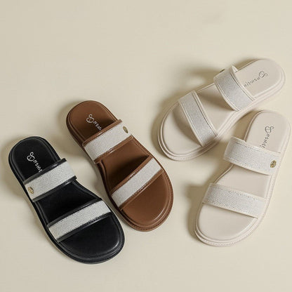 Kaelith | Women’s Orthopedic Double Strap Comfort Slide Sandals