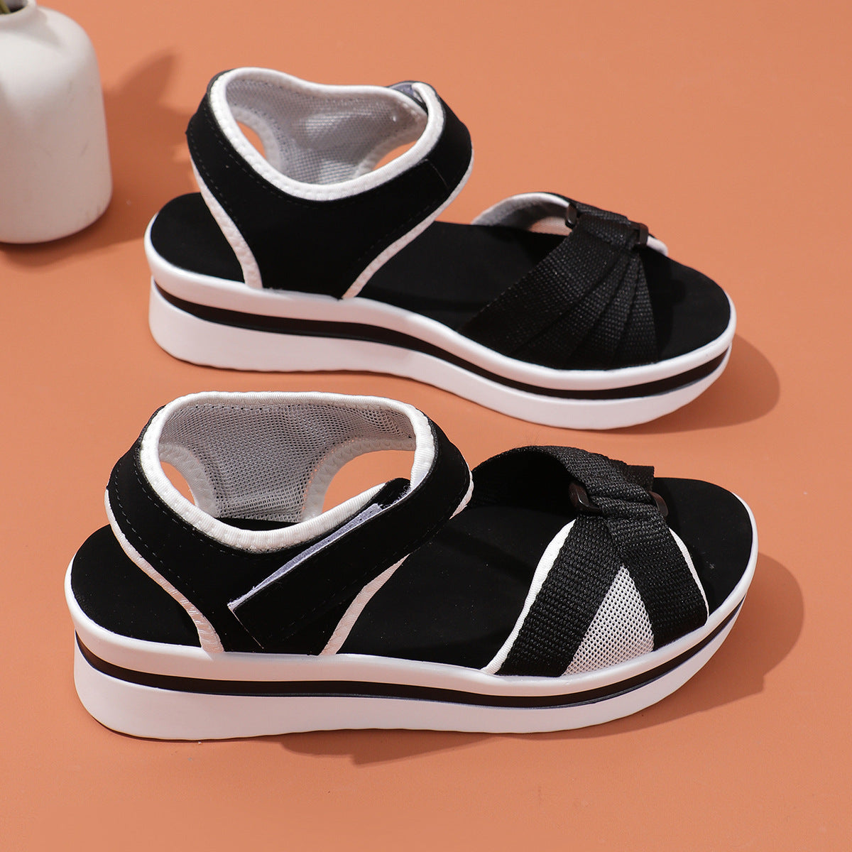 OrthoCare Summer Mesh Sandals With Thick Sole And Velcro