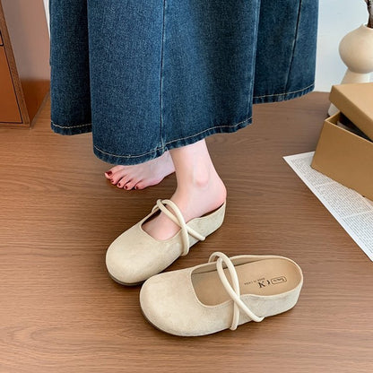 Delphine | Women’s Orthopedic Suede Lace-Up Mule Flats