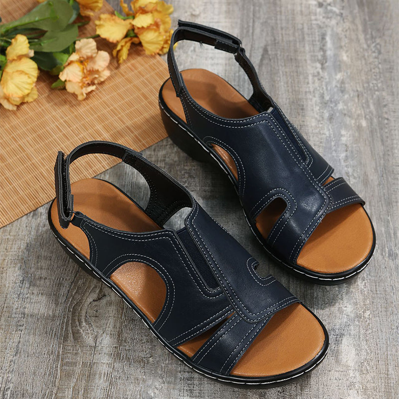OrthoCare Ankle Strap Sandals - Chunky Heel Comfort