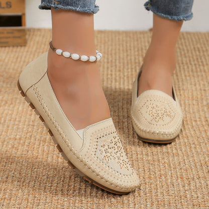 OrthoCare Casual Gommino Handmade Shoes In Solid Color