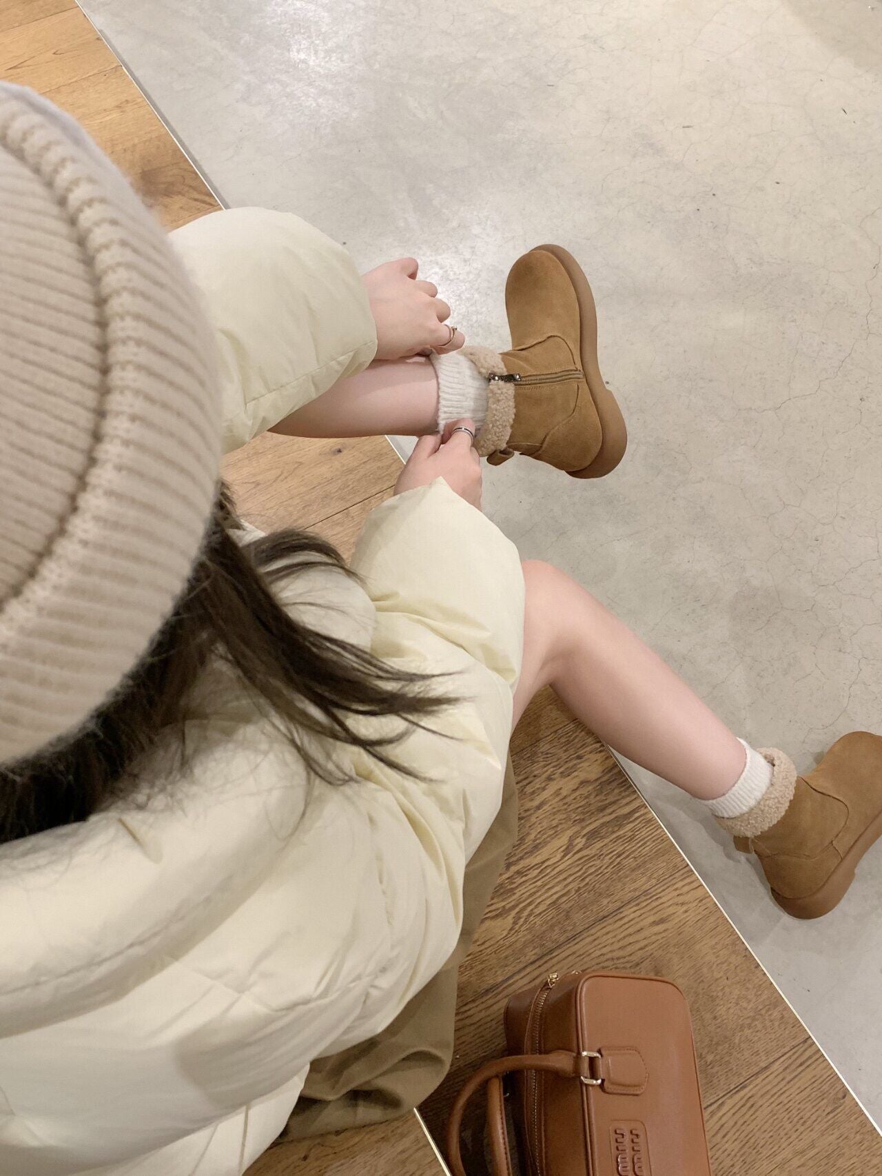 Lena | Orthopedic Fur-Cuff Suede Ankle Winter Boots