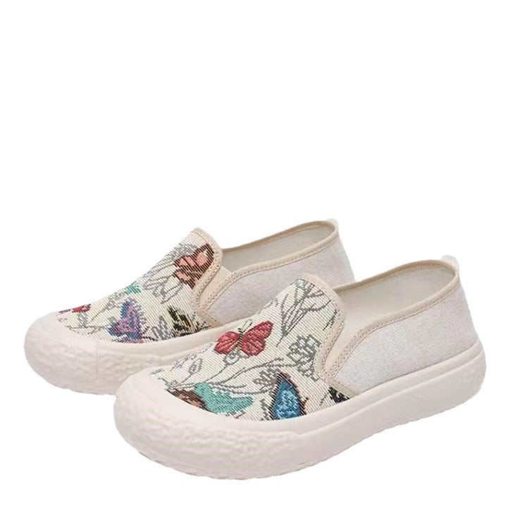 Orthopedic Printed Slip-On Shoes – Lightweight Breathable Everyday Comfort Flats