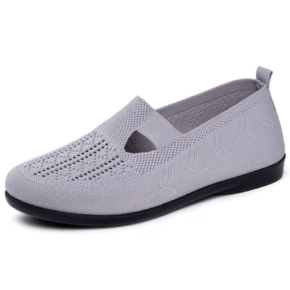 Orthopedic Knit Mary Jane Flats – Breathable Slip-On Comfort Walking Shoes