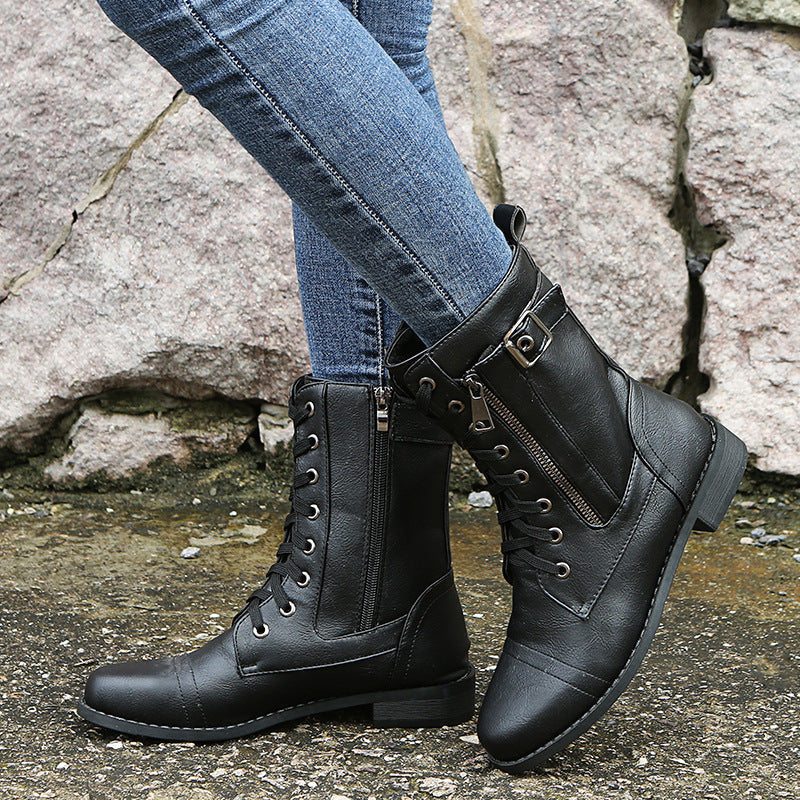 OrthoCare Women's Lace Up Low Heel Boots - Supportive