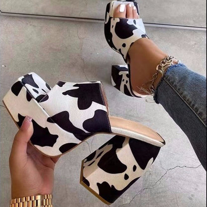 Xandria | Women’s Orthopedic Chunky Block Heel Mule Sandals