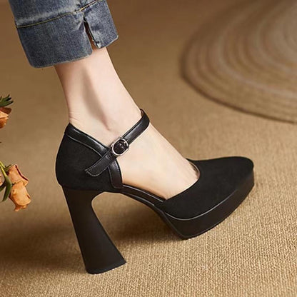 OrthoCare Closed-Toe Sandals With Unique Chunky Heels