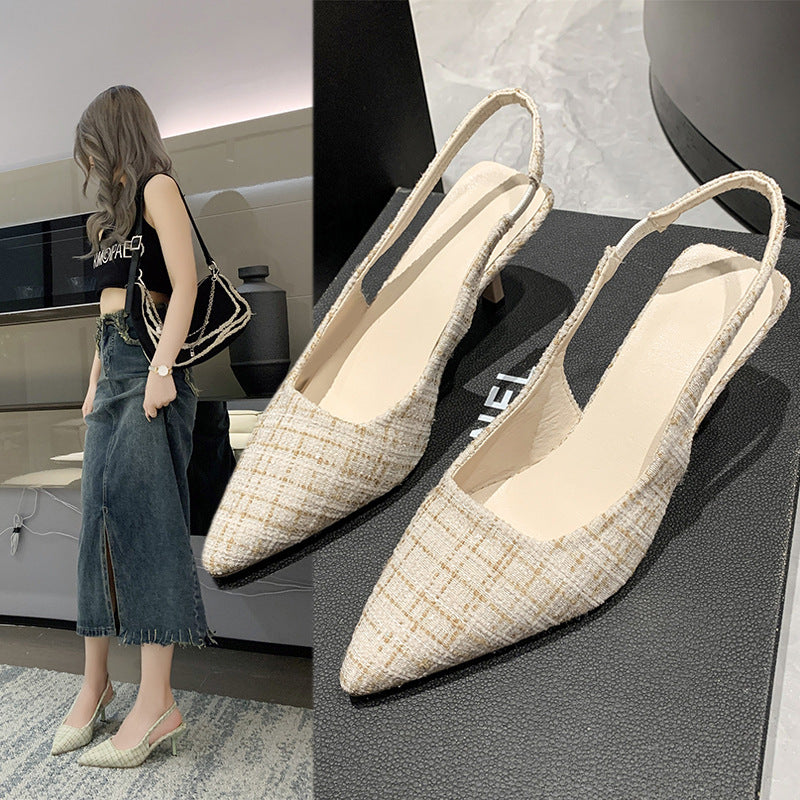 Tinsley | Women’s Orthopedic Woven Pointed Toe Slingback Heels