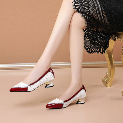 Myrielle | Women’s Orthopedic Cap Toe Kitten Heel Pumps