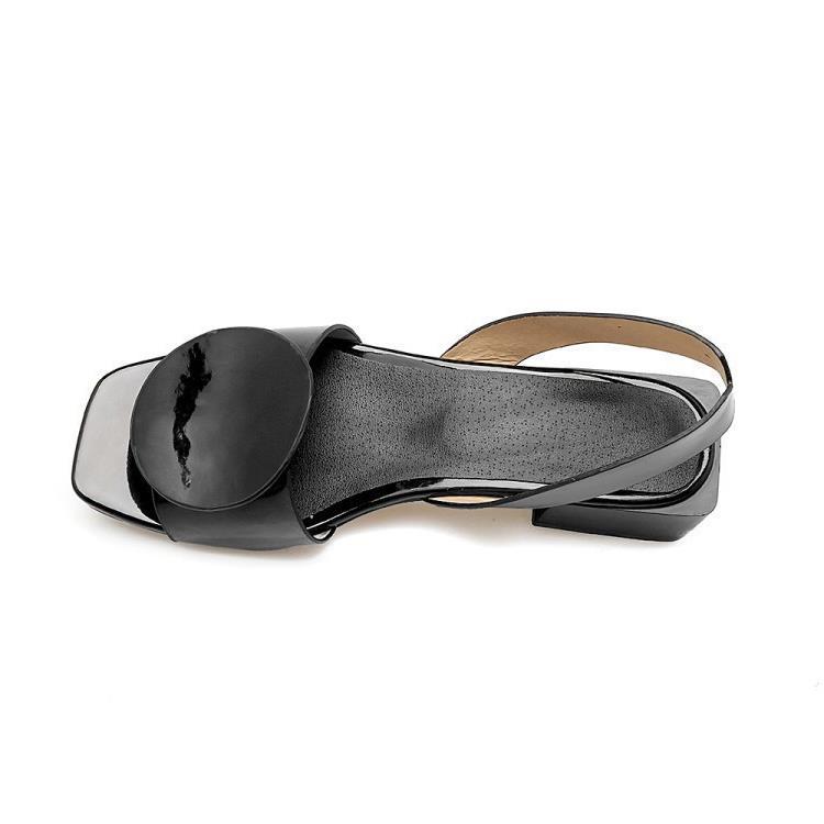 OrthoCare Patent Leather Mid-Heel Shoes With Buckle