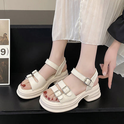 Sienna | Women’s Orthopedic Double Buckle Platform Sandals
