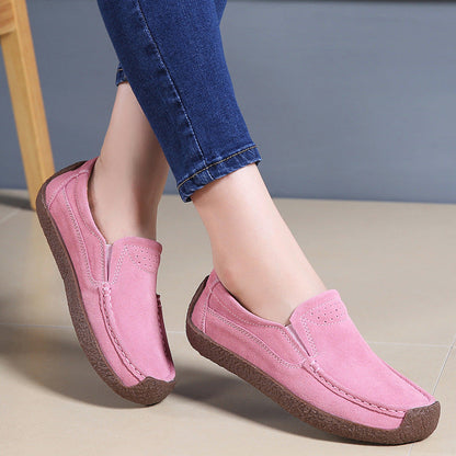OrthoCare Women’s Suede Slip-On Loafers – Lightweight Comfort Casual Shoes