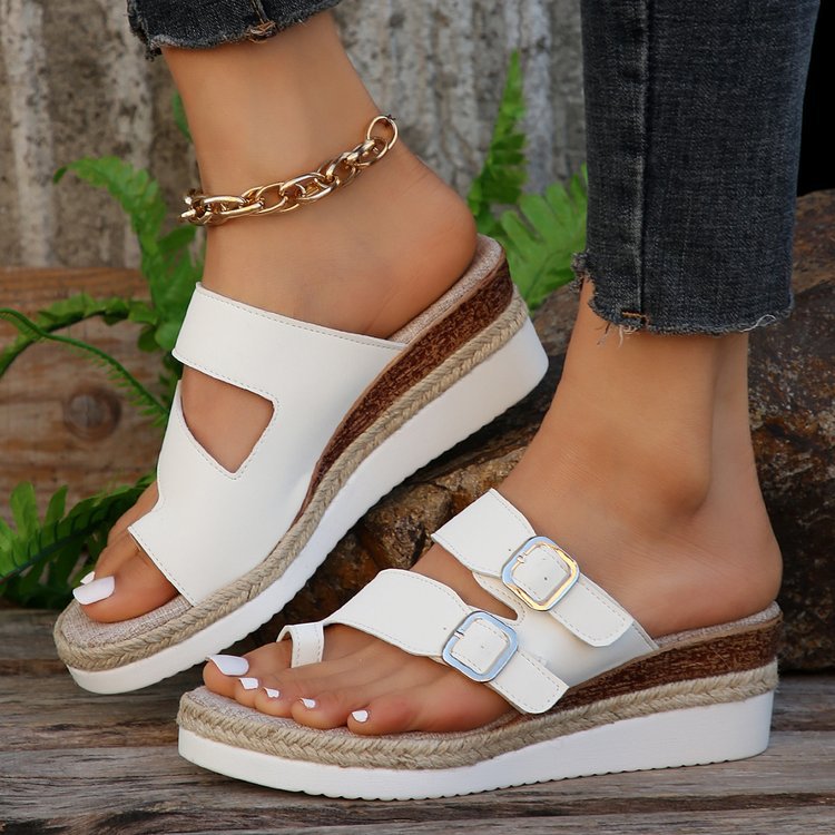Kylienne | Women’s Orthopedic Double Buckle Comfort Sandals