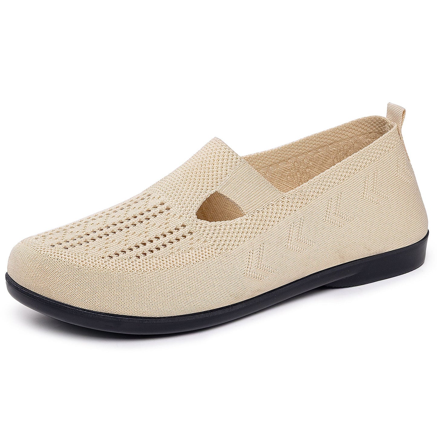 Orthopedic Knit Mary Jane Flats – Breathable Slip-On Comfort Walking Shoes