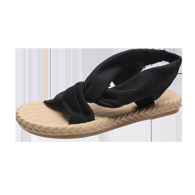 Basma | Women’s Orthopedic Knotted Cross Strap Espadrille Sandals