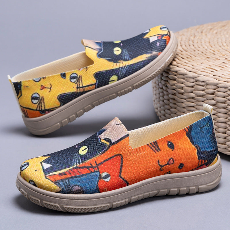 Orthopedic Colorful Slip-On Shoes – Lightweight Comfort Casual Walking Flats
