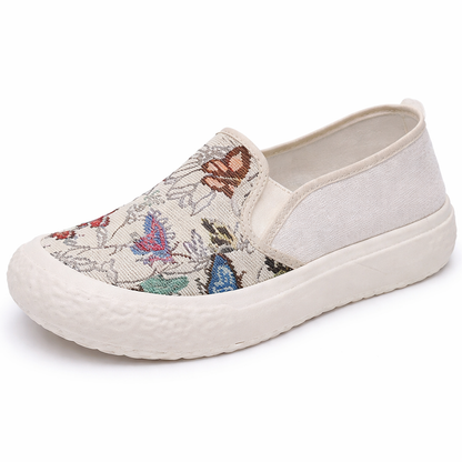 Orthopedic Printed Slip-On Shoes – Lightweight Breathable Everyday Comfort Flats