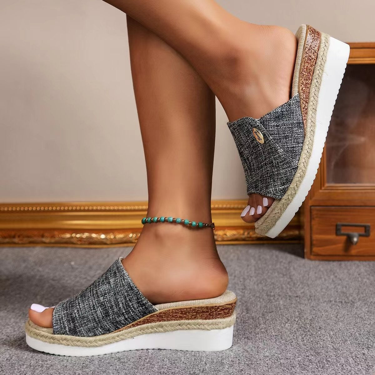 OrthoCare Platform Comfort Slide Sandals
