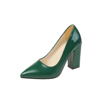 OrthoCare Bold Block Heel Pumps – Elegant Comfort Statement Heels