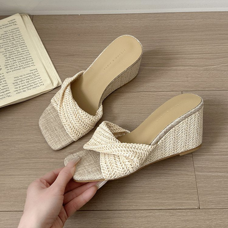 Cressa | Women’s Orthopedic Bow Wedge Slide Sandals