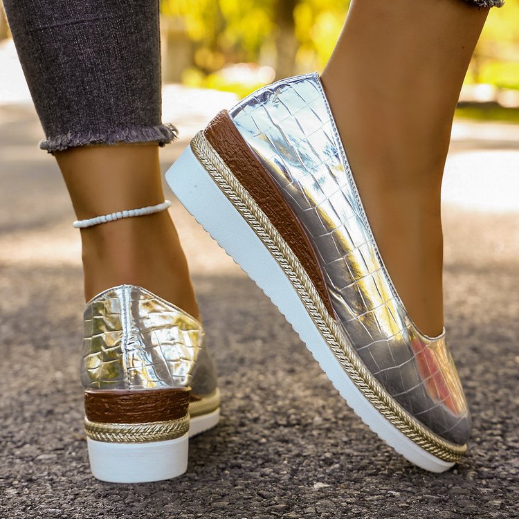 Ferelith | Women’s Orthopedic Metallic Slip-On Comfort Flats