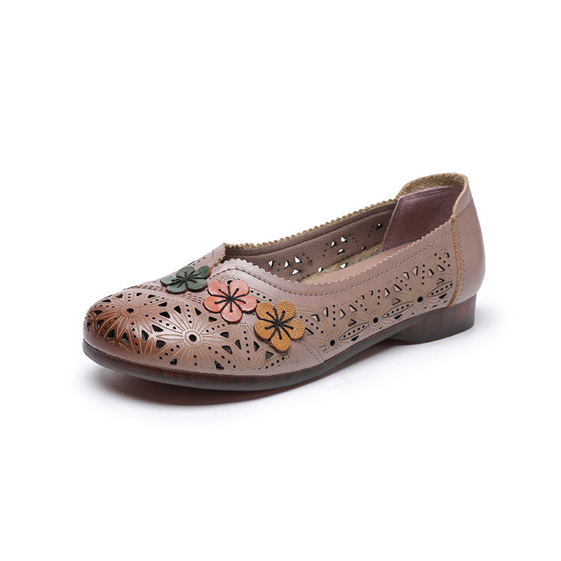OrthoCare Floral Cutout Slip-On Comfort Flats
