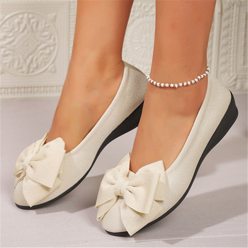 OrthoCare New Flat Shoes With Bow - Casual Elegance
