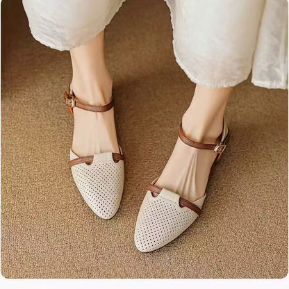 OrthoCare Chunky Heel Sandals - Closed Toe Comfort