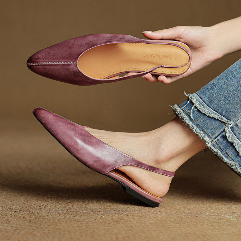 OrthoCare Pointed Toe Slingback Flat Mules
