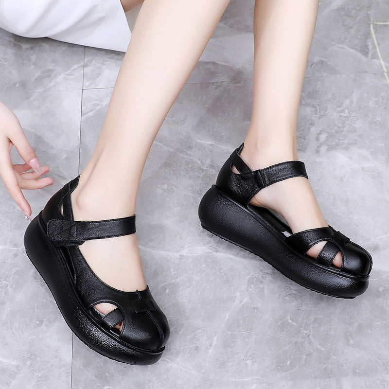 OrthoCare Genuine Leather Roman Sandals - Unique Elegance
