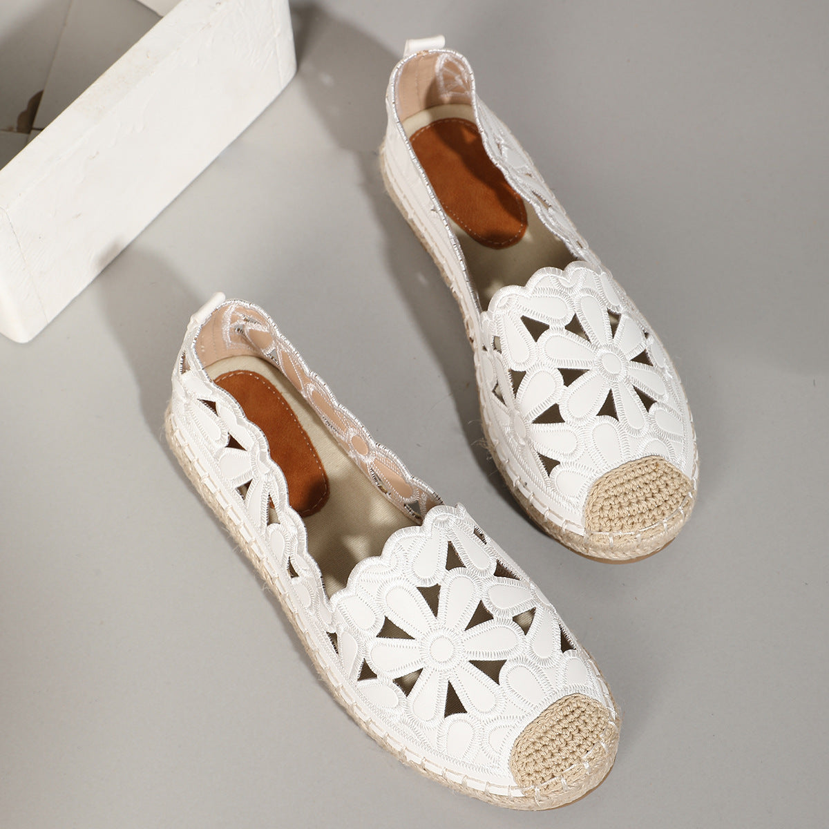 Ilysa | Women’s Orthopedic Cutout Espadrille Slip-On Flats
