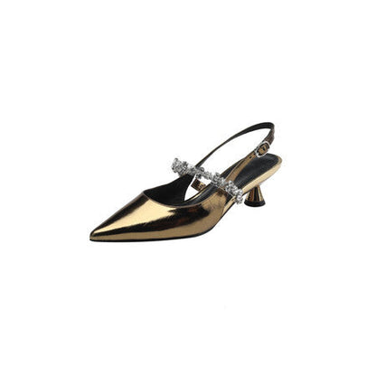 Qadira | Women’s Orthopedic Rhinestone Slingback Kitten Heel Pumps