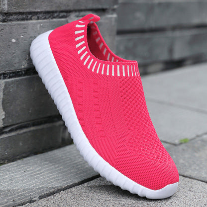 Orthopedic Breathable Knit Sneakers – Lightweight Slip-On Comfort Walking Shoes