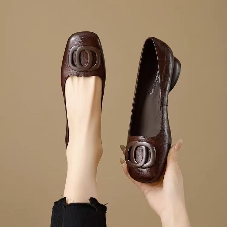 OrthoCare Vintage Low Round Toe Shoes - French Elegance