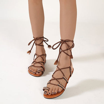 Orthopedic Lace-Up Gladiator Sandals