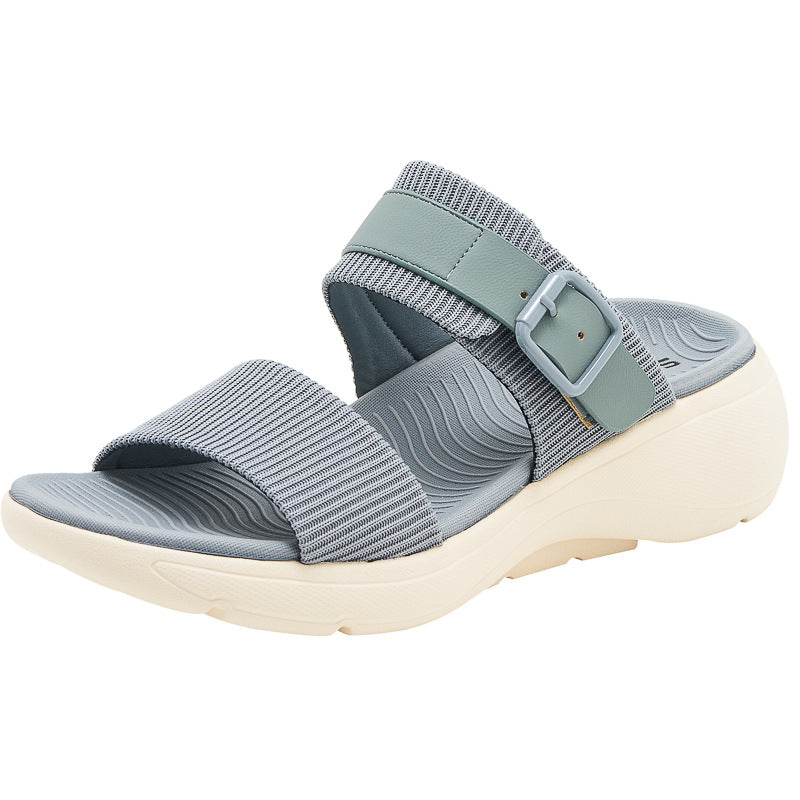 OrthoCare | Double Strap Comfort Platform Slide Sandals