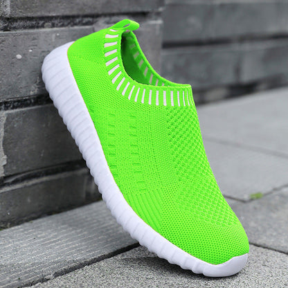 Orthopedic Breathable Knit Sneakers – Lightweight Slip-On Comfort Walking Shoes