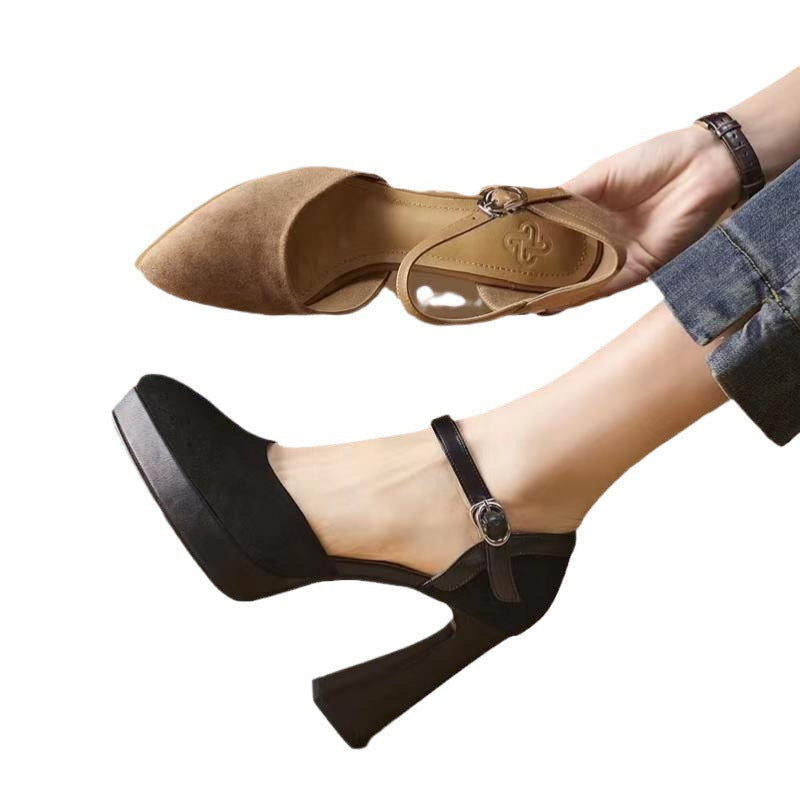OrthoCare Closed-Toe Sandals With Unique Chunky Heels