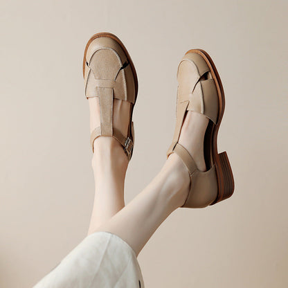 OrthoCare Retro Flat Sandals With Hollow Toe Box
